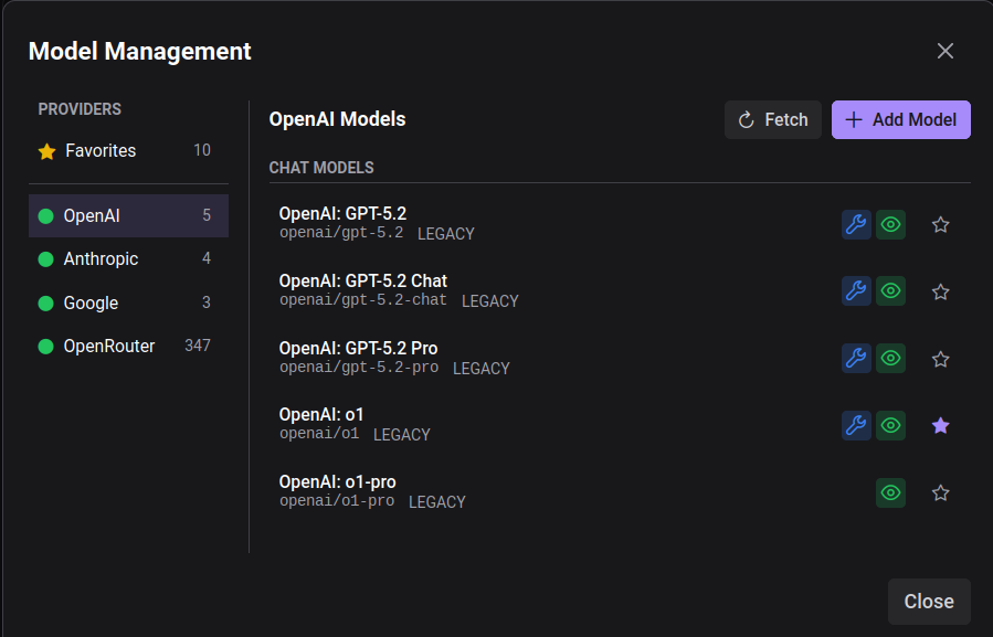 Model Management - OpenAI